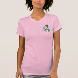 Moderne Reinigungsdienste mit Pink Maid Logo T-Shirt
