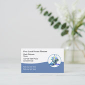 Moderne Reinigungsdienste Visitenkarte (Stehend Vorderseite)