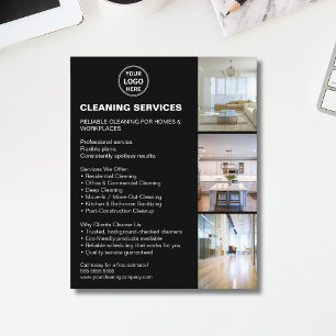 Moderne Reinigungsdienstleistungen Foto-Logo Schwa Flyer