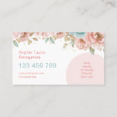 Moderne Reinigungsleistungen im Blumenhaus Visitenkarte (Rückseite)