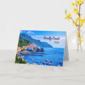 Moderne Reise-Fotografie Amalfis Italien Europa Karte (Gelbe Blume)