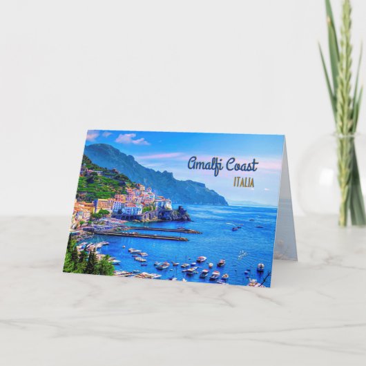Moderne Reise-Fotografie Amalfis Italien Europa Karte (Vorderseite)
