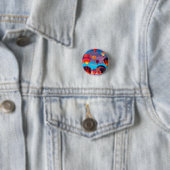 Moderne Reise Heißluftballon Himmel Festival Button (Beispiel)