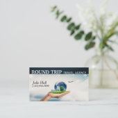 Moderne Reiseagentur Agent Business Card Visitenkarte (Stehend Vorderseite)