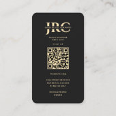 Moderne Reiseagentur Black Gold Globe Reisende Visitenkarte (Rückseite)