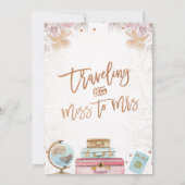 Moderne Reisen verpassen Frau Brautparty nicht Einladung (Rückseite)