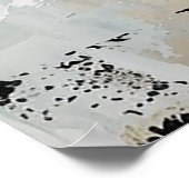 Moderne Reitkunst – Abstraktes graues Pferd Design Poster (Ecke)