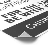 Moderne religiöse Bibelpreiskirche Poster (Ecke)