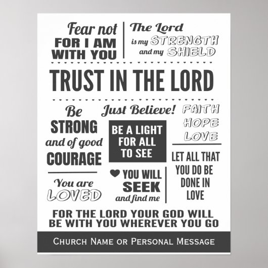 Moderne religiöse Bibelpreiskirche Poster (Vorne)