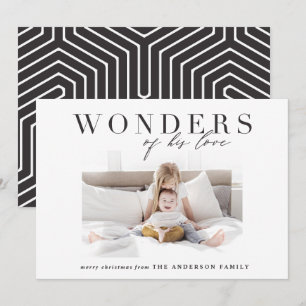 Moderne religiöse chic-mehrfach-foto-weihnachten feiertagskarte