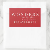 Moderne religiöse Chic-Typografie Weihnachten Rechteckiger Aufkleber (Tasche)