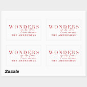 Moderne religiöse Chic-Typografie Weihnachten Rechteckiger Aufkleber (Blatt)