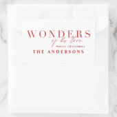 Moderne religiöse Chic-Typografie Weihnachten Rechteckiger Aufkleber (Tasche)