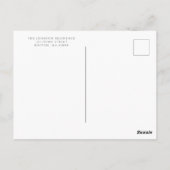 Moderne religiöse Cross Boy First Communion Postkarte (Rückseite)