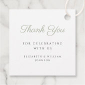 Moderne religiöse Cross-Sage Green Script-Taufe Geschenkanhänger (Rückseite)