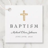 Moderne religiöse Cross-Script-Taufe Geschenkanhänger (Vorderseite)