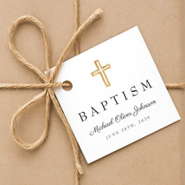 Moderne religiöse Cross-Script-Taufe Geschenkanhänger