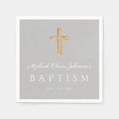 Moderne religiöse Kreuztaufe Serviette (Vorderseite)