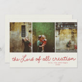 Moderne religiöse Weihnachtsfotokarte Einladung (Vorne/Hinten)