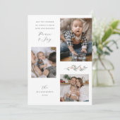 Moderne religiöse Weihnachtsgrün Multi Foto Feiertagskarte (Stehend Vorderseite)