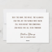 Moderne religiöse Weihnachtskrippe Heilige Familie Feiertagskarte (Rückseite)