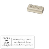 Moderne religiöse Weihnachtszeit-Rücksendeadresse Gummistempel (Stempel)