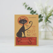 Moderne Remake von Le Chat Noir Black Cat Postkarte (Stehend Vorderseite)