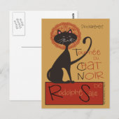 Moderne Remake von Le Chat Noir Black Cat Postkarte (Vorne/Hinten)