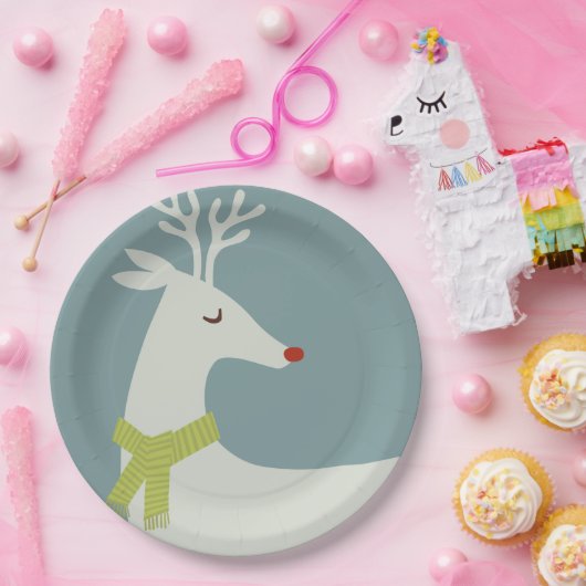 Moderne Rentier-Teller Pappteller (Party)