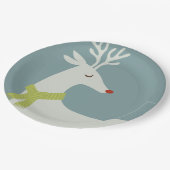 Moderne Rentier-Teller Pappteller (Schrägansicht)