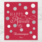 Moderne Rentnerpartei mit Glitter Weinetikett (Einzelnes Label)