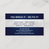 Moderne Reparatur Beruflicher Geräte Visitenkarte (Rückseite)