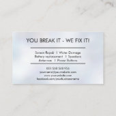 Moderne Reparatur Beruflicher Geräte Visitenkarte (Rückseite)