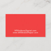 Moderne Reparatur des Fensteraustauschs Visitenkarte (Rückseite)