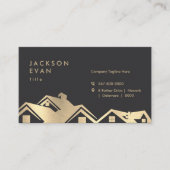 Moderne Reparatur von Dachdeckungen in Schwarz und Visitenkarte (Vorderseite)