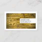 Moderne Reparatur von PCs mit weißem Gold-Schaltkr Visitenkarte (Vorderseite)