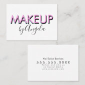 Moderne Repeat Makeup Salon Nails Eyelashes Visitenkarte (Vorne/Hinten)
