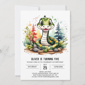 Moderne Reptilien Feier Geburtstag Einladung