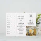 Moderne Restaurant-Foto-Abholmenü-Design (Stehend Vorderseite)