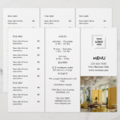 Moderne Restaurant-Foto-Abholmenü-Design (Vorne/Hinten)