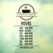 Moderne Restaurant- oder Einkaufszeiten Fensteraufkleber (Blatt 3)