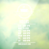 Moderne Restaurant- oder Einkaufszeiten Fensteraufkleber (Blatt 3)