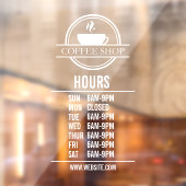 Moderne Restaurant- oder Einkaufszeiten Fensteraufkleber (Blatt 2)