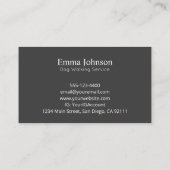 Moderne Retriever Logo Hund Walking Business Card Visitenkarte (Rückseite)