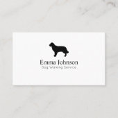 Moderne Retriever Logo Hund Walking Business Card Visitenkarte (Vorderseite)