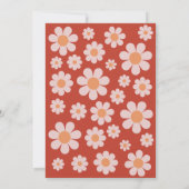 Moderne Retro-70er-Hochzeit Save The Date (Rückseite)