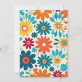 Moderne Retro 70er Jahre Daisy Wedding Einladung (Rückseite)