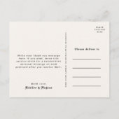 Moderne Retro 70er Jahre Rainbow Dark Wedding Viel Postkarte (Rückseite)