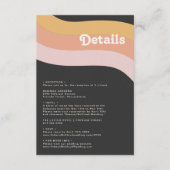 Moderne Retro 70er Jahre Rainbow Dunkle Details Begleitkarte (Vorderseite)