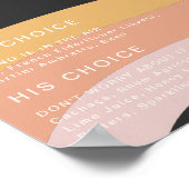 Moderne Retro 70er Jahre Rainbow Dunkle Signature  Poster (Ecke)